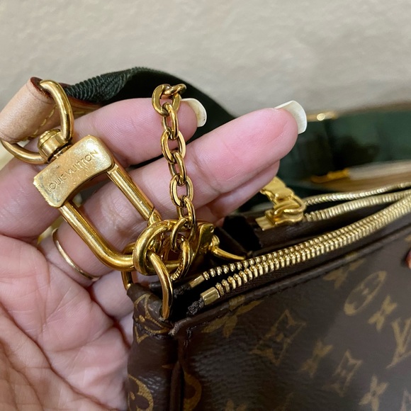 ❌SOLD❌ Authentic Like New Louis Vuitton Multi Pochette Accessories Army Green - Picture 9 of 16